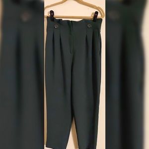Women’s Green High-Waist Pants